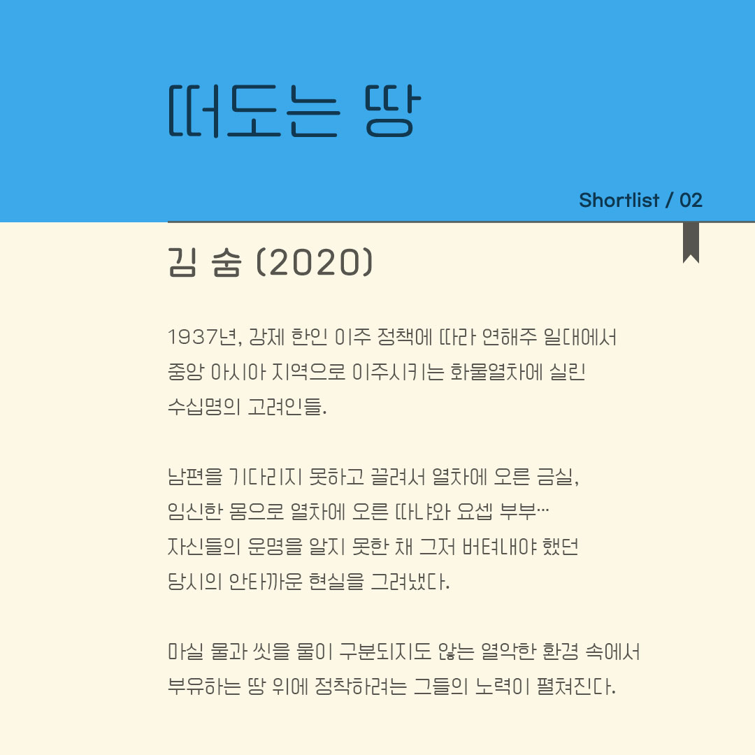 SHORTLIST 2022 : 마음에 기대 선을 긋다 02